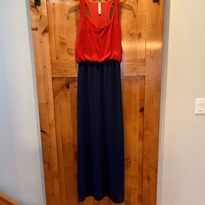 Two toned maxi dress